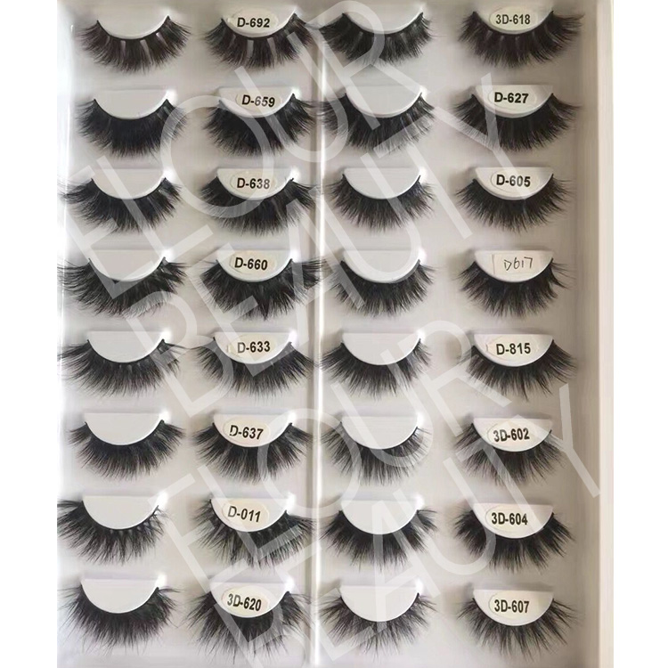 Luxury 3D real mink eyelashes wholesale China factory EJ96